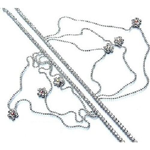 Metal rhinestone diamond shoulder strap underwear pectoral girdle Bra Wedding accessories high - grade diamond shoulder Straps