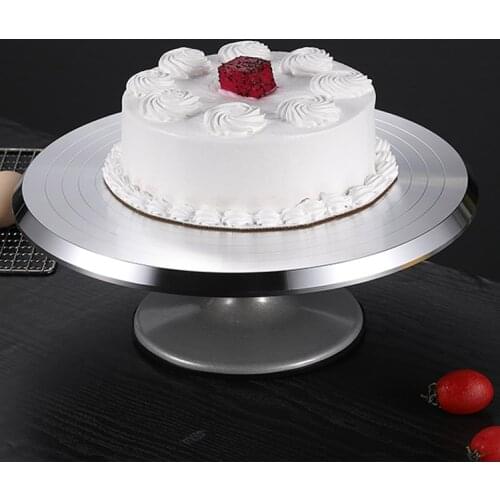 Cake Turntable Decorating Turntable Baking Tool Set Aluminum Alloy Support Table Rotating Spatula Household Decorating Turntable