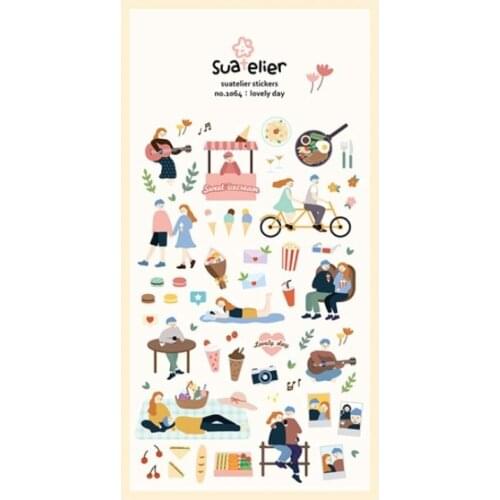 Sonia Scrapbooking Sticker Lovely Day Korea Original Diary Decoration PVC Hobby DIY Craft Suatelier Sticker