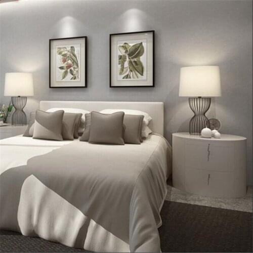 Beibehang High-quality light gray wallpaper Nordic modern bedroom living room TV background plain plain office wallpaper