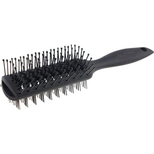1pc Professional Black Double Side Massage Comb Plastic Anti-tangle Brushes Wide Teeth Brush Wide Teeth Hairdressing Brush Comb