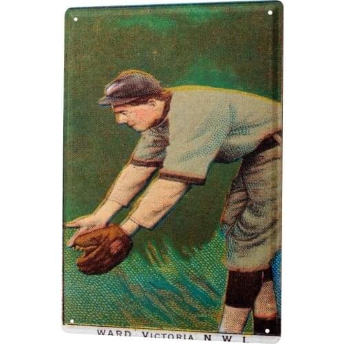 SINCE 2004 Tin Sign Metal Plate Decorative Sign Home Decor Plaques Retro Baseball Victoria Ward