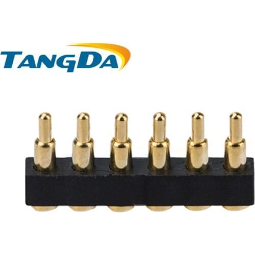 Pitch:2.54mm 1.2A pogo pin connector 6PIN pogopin 6P side welding Connectors 4mm 5mm 6mm 8mm 10mm SMT ( 2.5 ) SMD