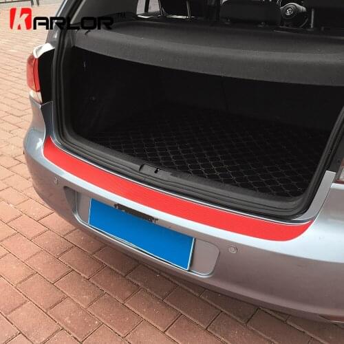 For Volkswagen VW Golf MK6 6 GTI Auto Rear Bumper Trunk Tail Lip Carbon Fiber Protection Stickers Decal Car Styling Accessories