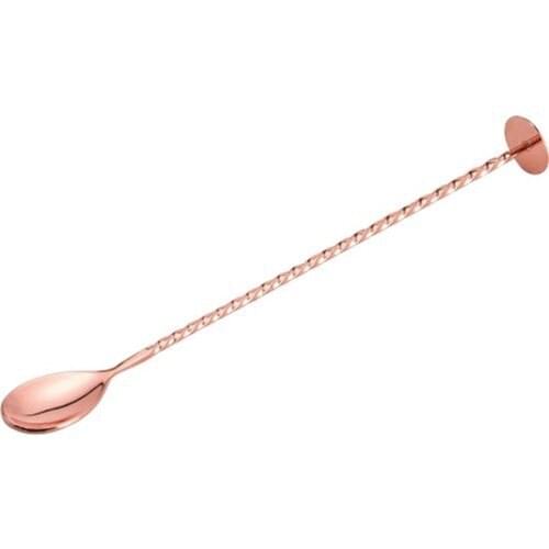 Zicco Twisted Bar Spoon, Steel 27 Cm, Copper Plated