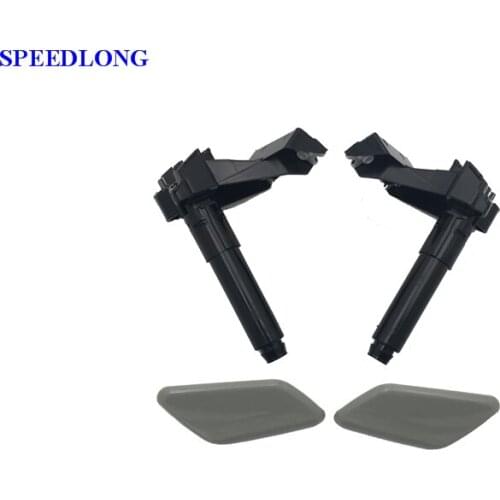 1Set Car headlight water spray nozzle Assy headlamp washer nozzle with cover cap For Mitsubishi Outlander 2016-2018