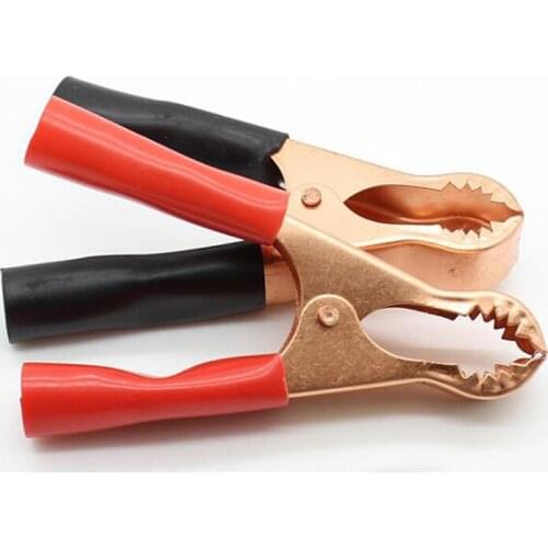 10PCS 50A 0.4 Thick Copper Plated Alligator Clip 80MM Big Fish Clip Battery Clip Connector