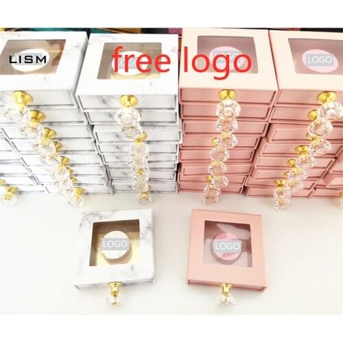 10pcs wholesale marble lash box pink packaging box fake 3d mink lashes boxes faux cils strip diamond magnetic case empty