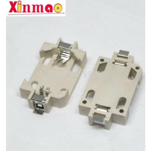 20pcs White Housing CR2032 SMD Cell Button Battery Holder Socket Case Horizontal Battery Box Square Button Battery Seat