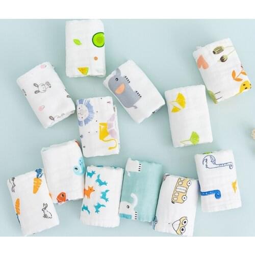 25cm*50cm Baby Scarf Swaddle Bath Towel Newborns Handkerchief Feeding Washcloth P31B