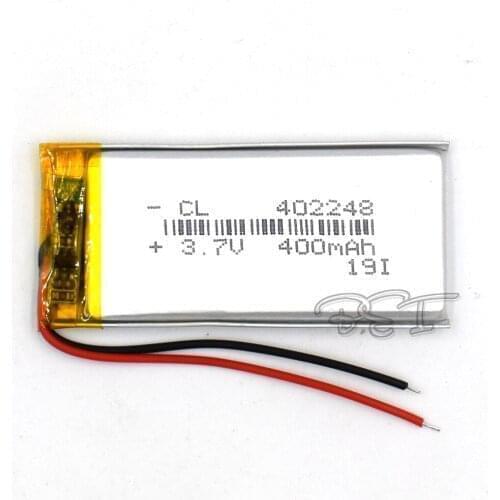 5Pcs 3.7V 400mAh Li-Po li ion Rechargeable Battery 402248 Lithium Polymer cells For Mp3 MP4 MP5 GPS PSP mobile bluetooth