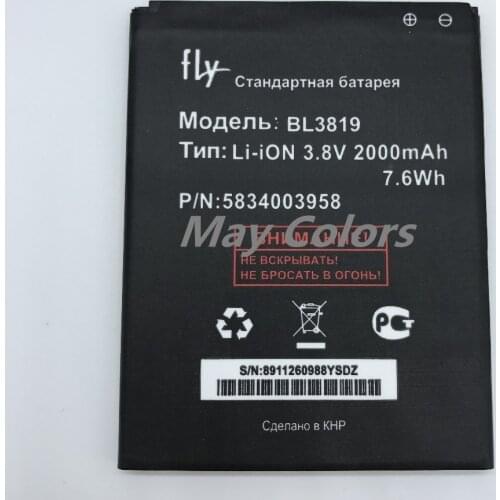MLLSE FOR FLY IQ4514 Battery BL3819 2000mAh High Quality Mobile Phone Bateria Accumulator