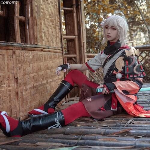 Anime! Genshin Impact Kaedehara Kazuha Game Suit Gorgeous Uniform Cosplay Costume Halloween Party Role Play Outfit Men 2021 NEW