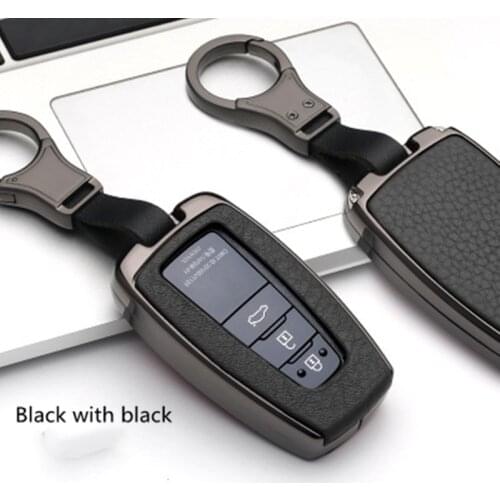 Alloy Car Remote Car Key Case Keyring For Toyota Camry Corolla C-HR CHR Prado 2018 2019 Key Protection Car Accessories