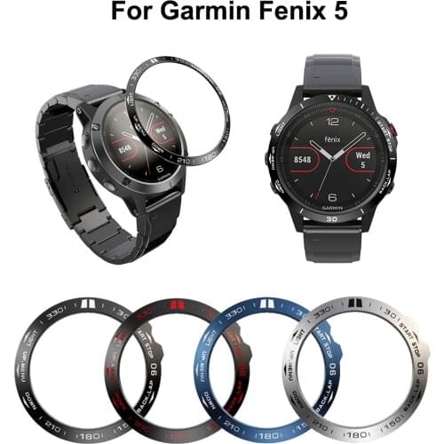 Watch Cases Anti Scratch for Garmin Fenix 5 Ring Bezel Styling Frame Fenix 5 Case Cover protector metal Ring Protection