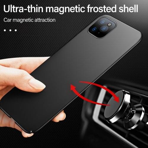 Ultra-thin Magnetic Hard Matte PC Phone Case For iPhone 12 11 Pro max SE XSmax XR X 8 7 6 Plus Frosted Protection Cover Shell