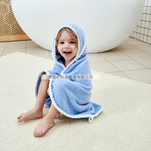 2020 Coral fleece childrens bath towel cartoon hooded quilt absorbent bath towel quick-drying bathrobe beach towel badcape baby