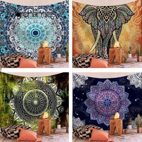 Boho/Mandala Tapestry Large Wall Hanging Decoration Polyester Sun Moon Hippie Farmhouse Carpet Dorm Decor Beach Blanket Yoga Mat
