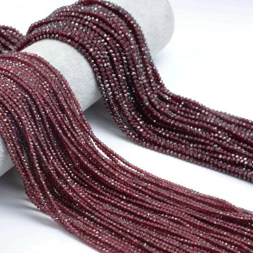 Natural Garnet / Rhodolite Faceted Rondelle Beads 3x2mm / 4x2mm