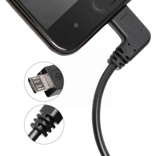 Micro USB to Type C Micro USB3.1 Data Cable 90 Degree Cord Black Right Cable OTG Angle 1ft E2Y9