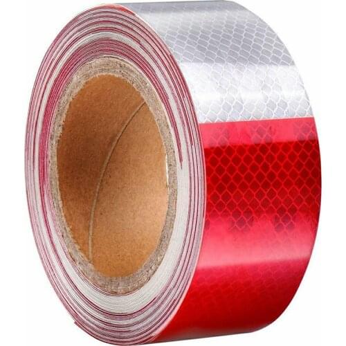 Car Annual Inspection Red And White Reflective Strip Warning Sticker Reflective Film High Intensity Strip Tape Stickers