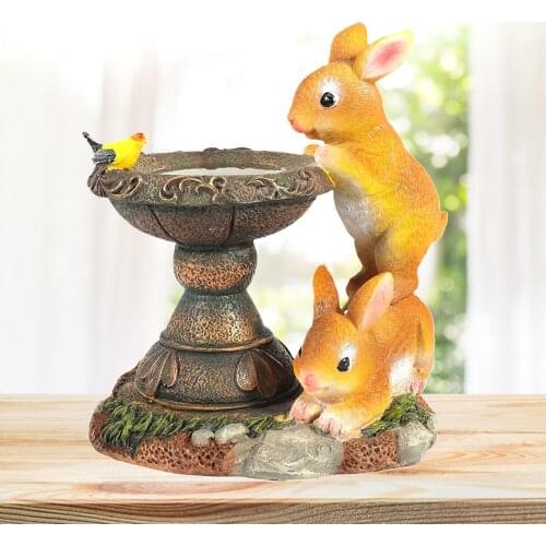 Rabbit Sculpture Outdoor Statue Bunny for Yard Garden Patio Deck Home Hallway