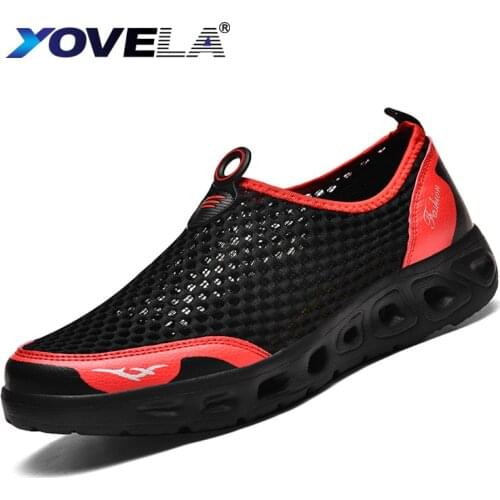 New Summer Mesh Men Casual Shoes Low Top Hollow Footwear Sneakers Breathable Fashion Lightweight Flat Shoe for Men Size 39-48