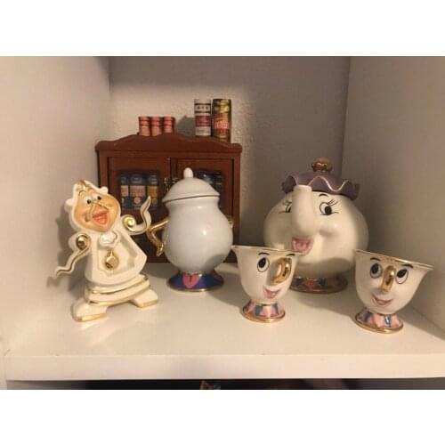 Cartoon Beauty And The Beast Teapot Mug Mrs Potts Chip Tea Pot Cup Sugar Bowl Cogsworth Coffee Pot Lovely Xmas Gift Fast Post