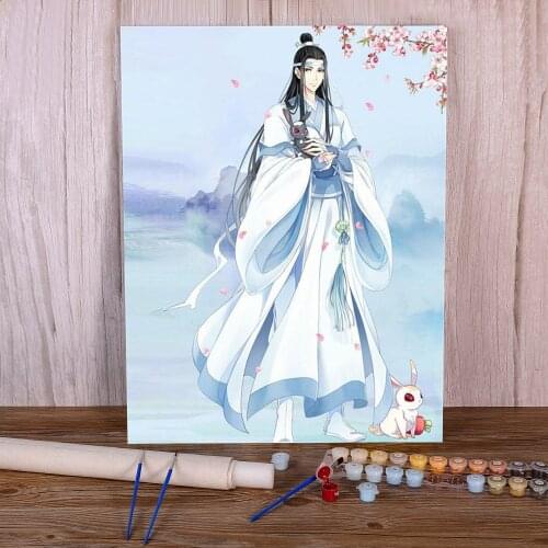 Mo Dao Zu Shi Painting By Numbers Package Acrylic Paints 50*70 Canvas Pictures Wall Decoration For Kids Handiwork