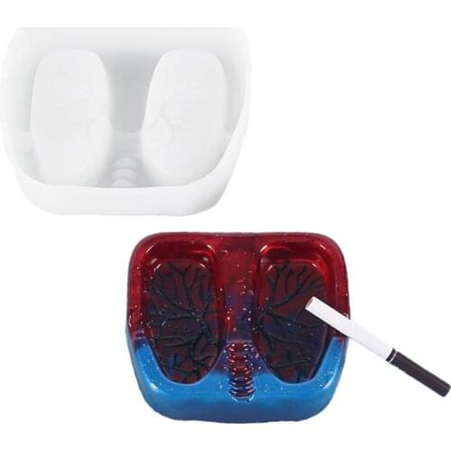 Ashtray Mould Transparent Silicone DIY Crystal Epoxy Ashtray Decoration Halloween Making Epoxy Mold