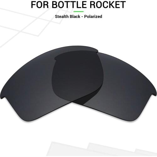 Mryok POLARIZED Replacement Lenses for Oakley Bottle Rocket Sunglasses Stealth Black