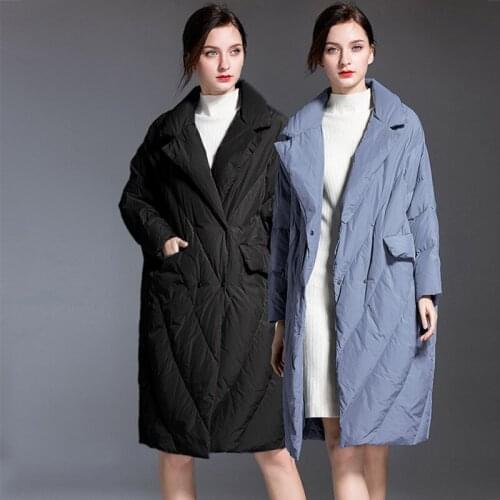 Down jacket women 2019 new winter jackets long white duck down thicken oversize fashion coat womens outerwear down parka