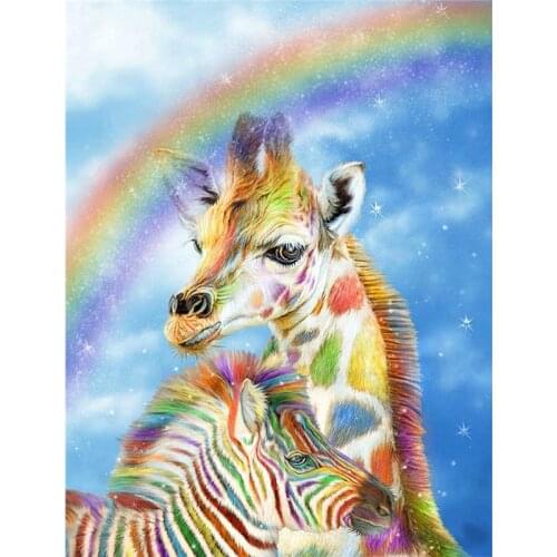 Rainbow deer DIY diamond painting cross stitch Needlework diamond mosaic diamond embroidery pattern hobbies and crafts A5750R