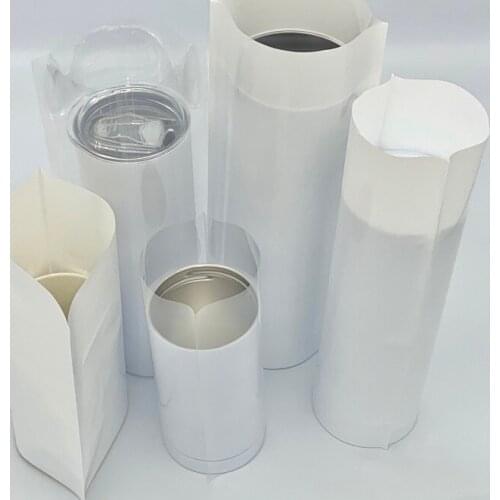 SUB190125 Transparent Heat Shrink Wrap Sublimation Shrink Film Sleeve Bags for Sublimation Tumbler or Sublimation Blanks