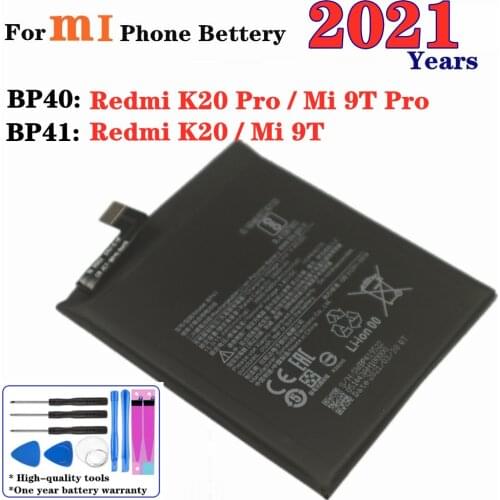 BP40 BP41 Replacement Battery For Xiaomi Redmi K20 Pro Mi 9T Pro Mi9T Redmi K20Pro Phone Battery 4000mAh High Capacity + Tools