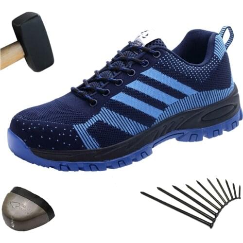 Work Safety Shoes Men Boots Fashion Work Sneakers Male Shoes Adult Work Boots Steel Toe Shoes Indestructible Women Safety Boots