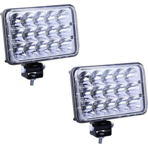 1 Pair 15 LEDs Car Headlights Light Bulb Headlamp Replacement H4666/H4656