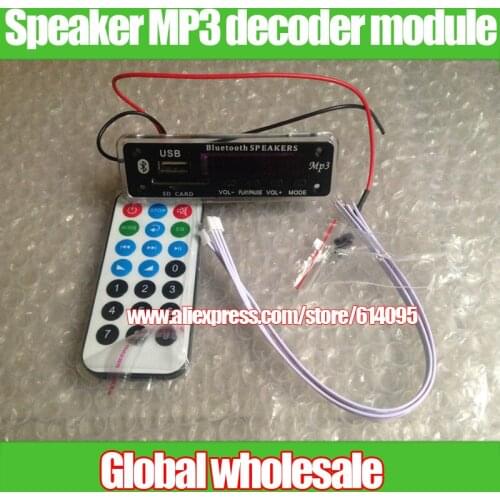 1pcs Bluetooth audio accessories Speaker MP3 decoder module with remote radio / mp3 decoder board with display 3.7-5V 7-12V