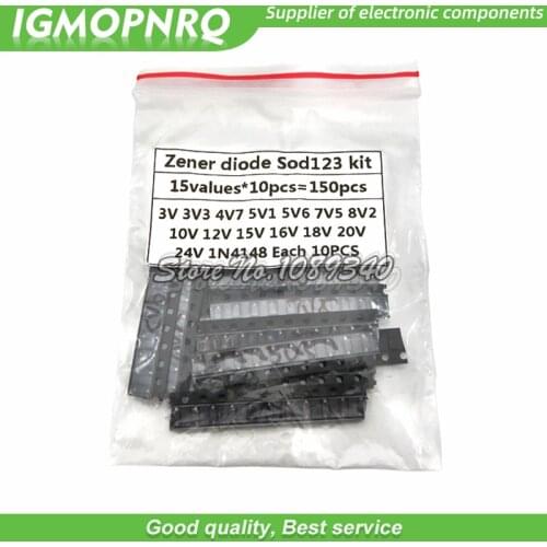 15values*10PCS=150PCS KIT SOD-123 1206 0.5W Zener diode SMD package hjxrhgal