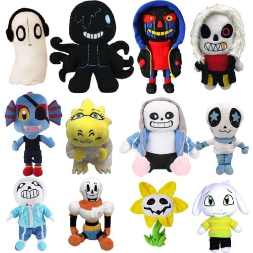 2Pcs/lot 20 Styles Undertale Plush Toys Cartoon Sans Undertale Plushie Dolls Frisk Stuffed Zombie Toys for Kids Birthday Gifts