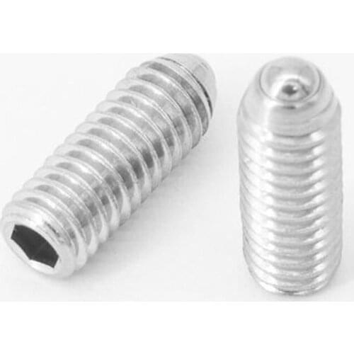 2pcs M16 Allen bead positioning screws hex socket ball head roll beads tight set screw stainless steel bolt 25mm-50mm length
