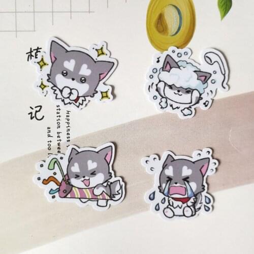 40pcs cute cute puppy cartoon photo album scrapbook waterproof decoration sticker DIY handmade gift scrapbook sticker