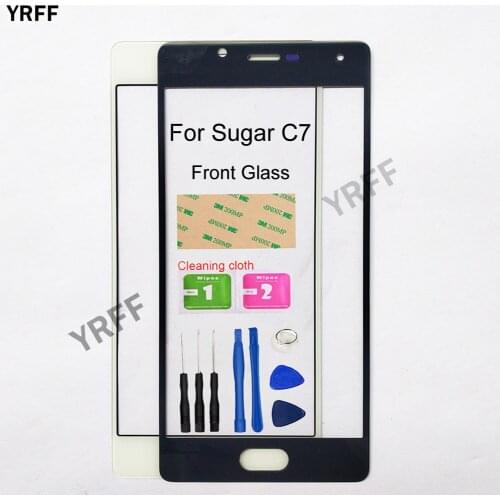 5.0'' Mobile Front Panel Glass For Sugar C7 Front Glass Outer Glass Cover Panel Replacement