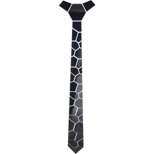 5 Colors Fashion Acrylic Mirror Black Ties Satin Silk Bling Tie Stylish Men Slim 6CM Wedding Business Neckwear Casual Gravata