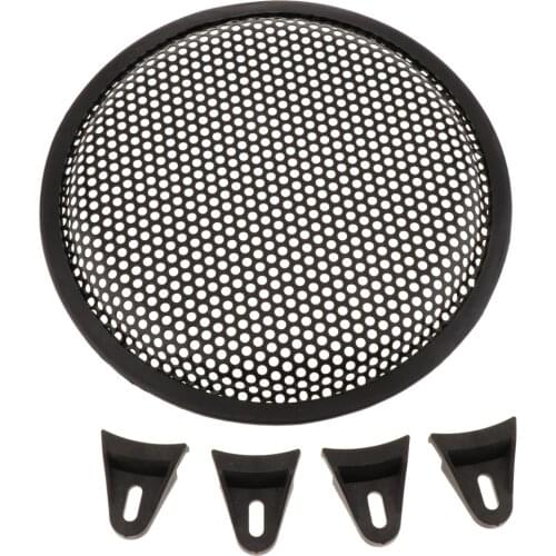 8inch Mesh Round Car Speaker Cover Decoration Loudspeaker Grill Metal Durable Black