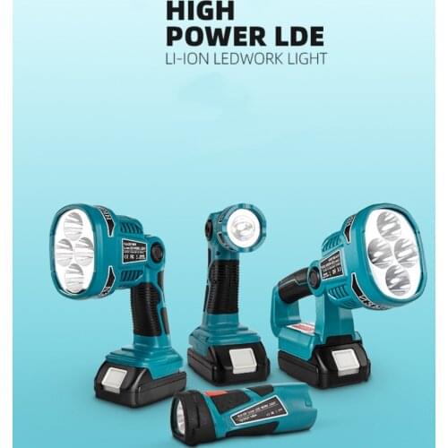 3W/12W Emergency LED Lamp Work Light Flashlight For Makita 14.4/18V Lithium Battery USB Outdoor Lighting