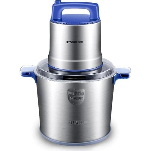 10L Commercial High Power 304 Stainless Steel Meat Grinder Automatic Shredder Pepper Garlic Crusher Equipment