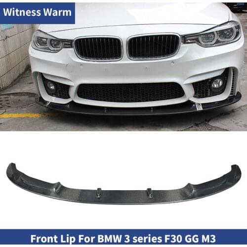 Car Carbon Fiber Front Bumper Spoiler Lip Auto Car Front Diffuser Cover For BMW F30 GG M3 320 328 330 2012-2018