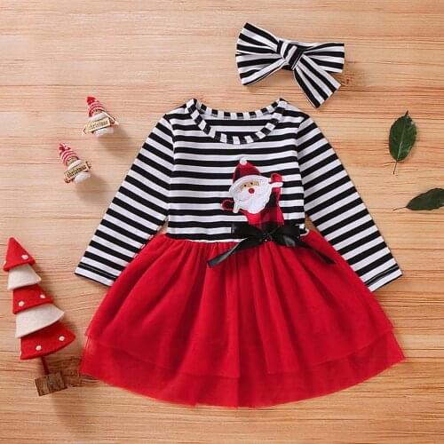 Toddler Kids Baby Girls Knitted Plaid Bowknot Dress Solid O-neck Long Sleeve A-line Princess Party Dress Vintage Mini Dresses