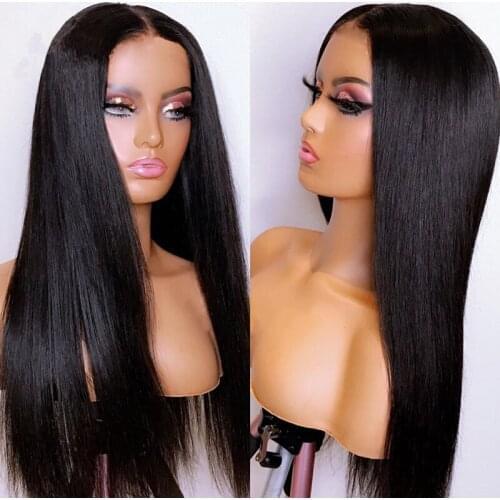 Long Straight Synthetic Lace Front Wig Swiss Lace For Black Women Cosplay Glueless Heat Resistant Fiber Hair Daily Wig